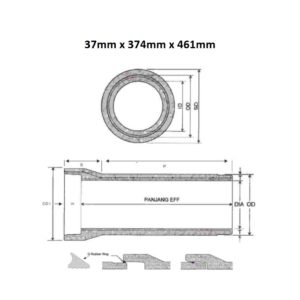 Pipa Beton Bertulang (Tipe R Kelas 1) Diameter 300 mm Pipa Beton Bertulang (Tipe R Kelas 1) Diameter 300 mm